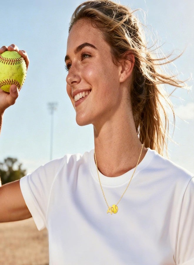 Kenailw Softball Gifts Necklace for Women Jewelry 8 12 Birthday Gift Accessories Sports Lovers Stuff (Softball A) - Image 4